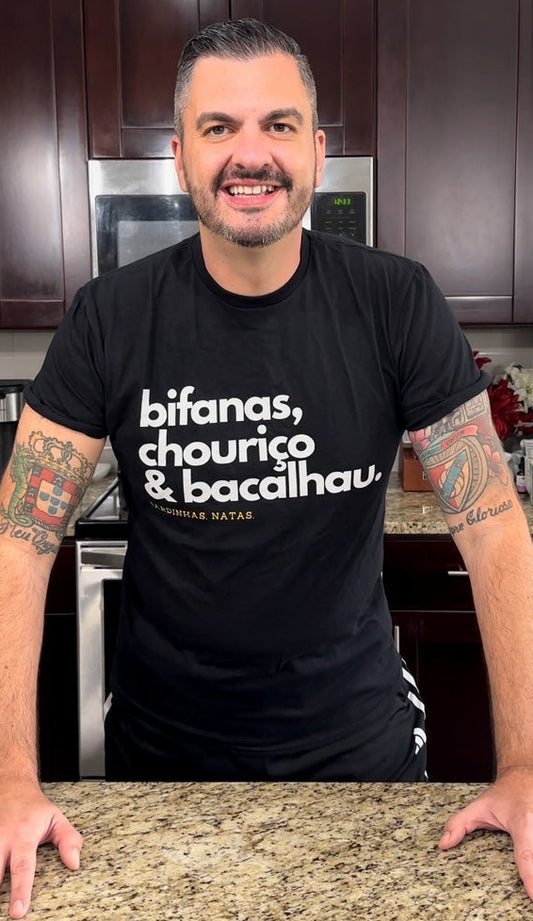 T-Shirt: Bifanas, Chouriço, Bacalhau